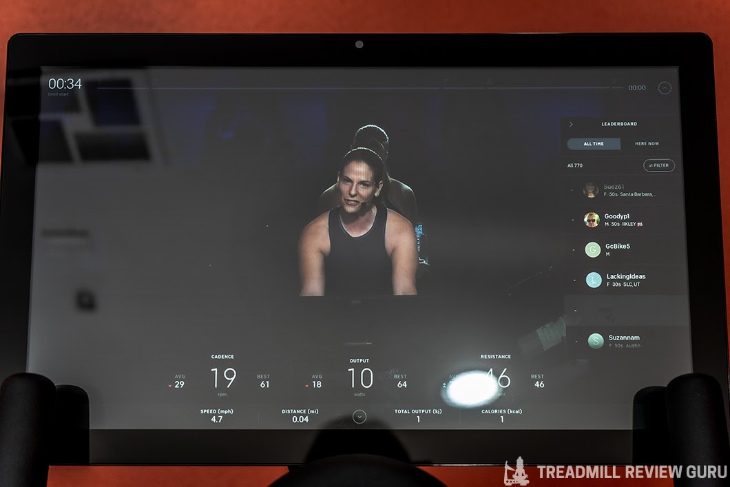 peloton screen