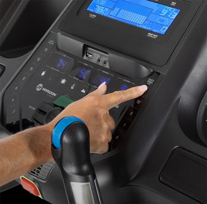 Horizon 7.0 AT Quick touch buttons Horizon 7.0 AT Treadmill Review – 2023 – Treadmill Reviews 2022 – Best Treadmills Compared