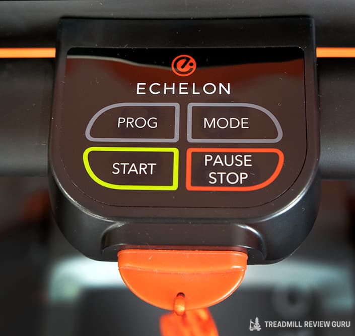 Echelon Stride control panel start stop