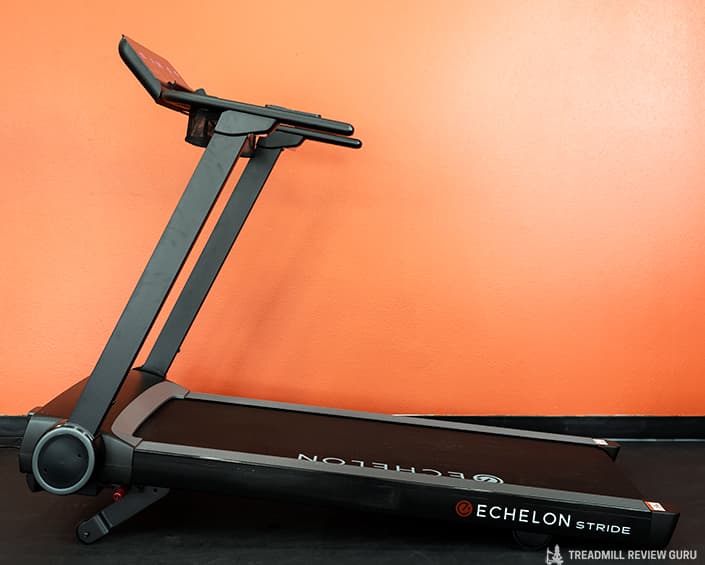 Echelon Stride treadmill inclined