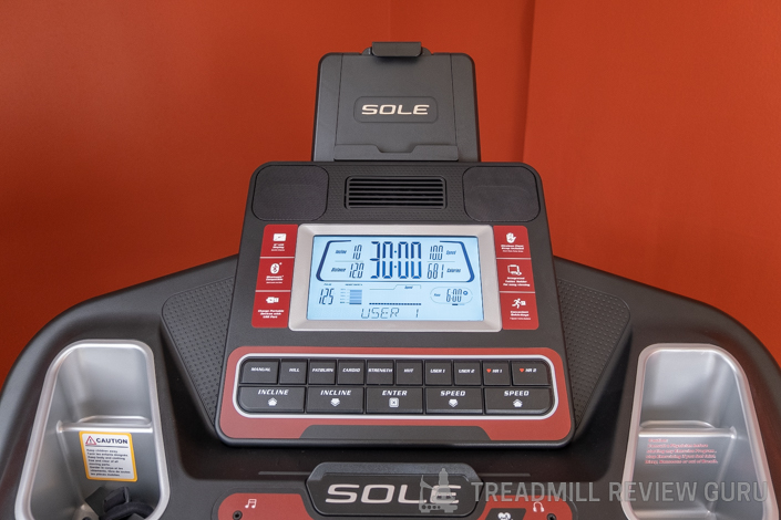 Sole F80 Treadmill Review Console