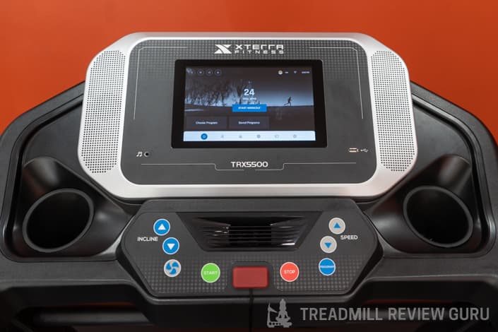 XTERRA Fitness TRX5500 Treadmill Review Full Console Area