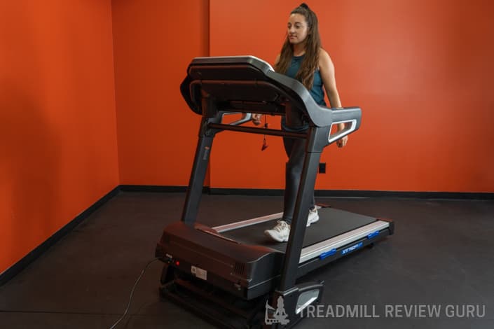 XTERRA Fitness TRX5500 Treadmill Review User Walking Inclined