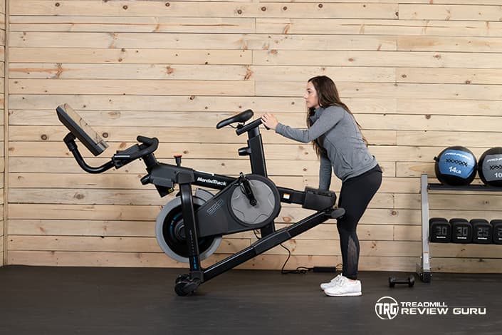 NordicTrack S22i Exercise Bike Moving