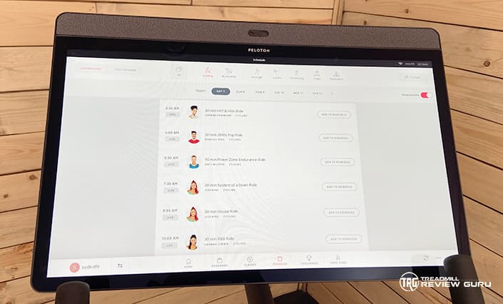 Peloton App Live Ride Schedule