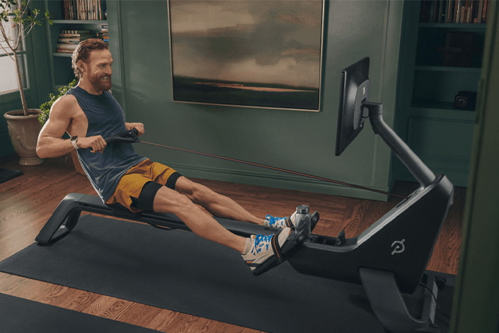 Peloton Rowing Machine In Use