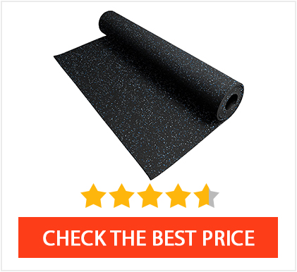 Rubber Roll Matting - 1/4 Thick - Solid Black | 4' Wide