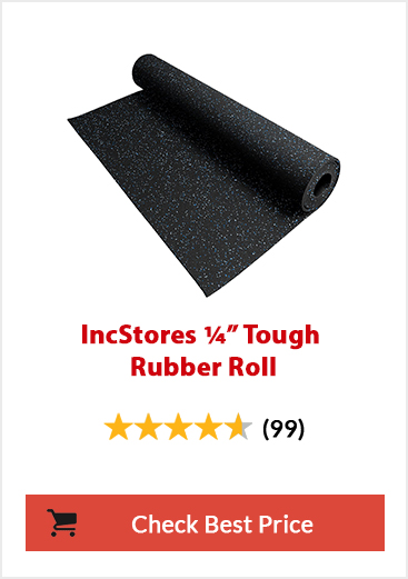 IncStores 8mm Strong Rubber Gym Flooring Rolls Non-Slip Equipment & Protective Mats
