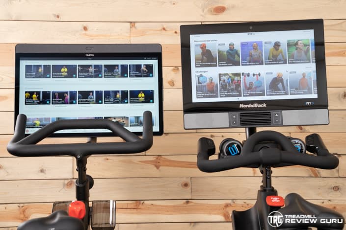 NordicTrack S22i vs Peloton Bike+ Class Library