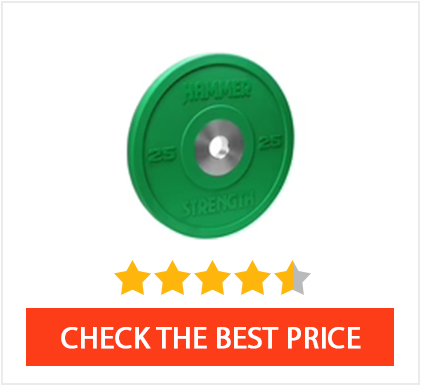 Best High-End Bumper Plates: Hammer Strength Premium Rubber Color Bumpers
