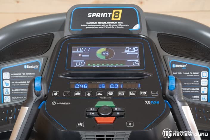 Horizon 7.8 AT Treadmill Workout Program Display