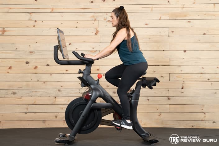 Peloton Bike+ User Riding