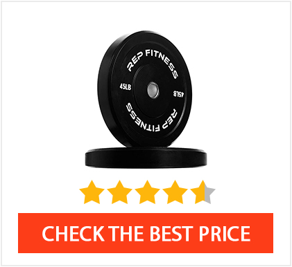 Best Bumper Plates On Amazon: REP Fitness Black Bumper Plates