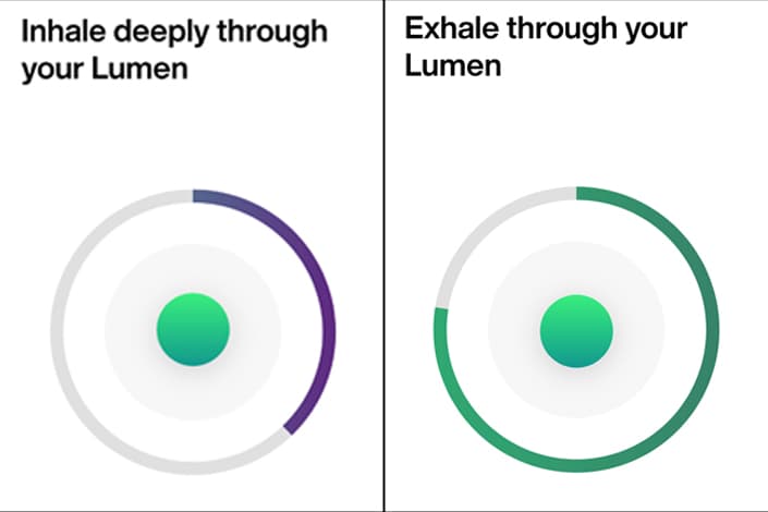 Lumen App Inhale and Exhale