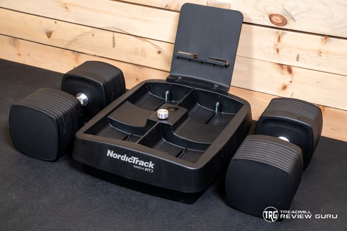 NordicTrack iSelect Voice-Controlled Dumbbells & Tray