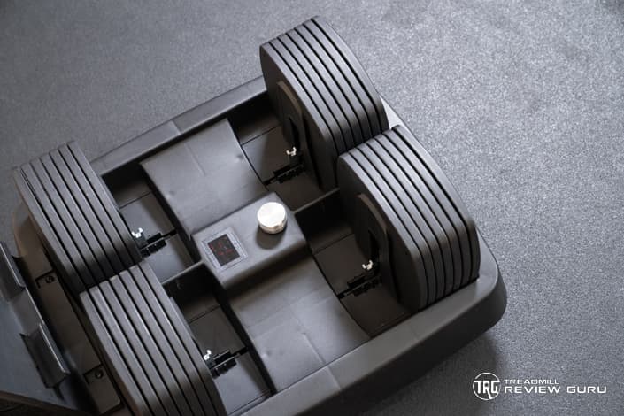 NordicTrack iSelect Voice-Controlled Dumbbells Tray Empty