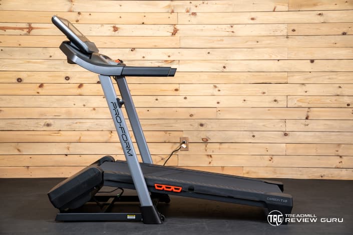 ProForm Carbon T10 Treadmill - Deck Inclined