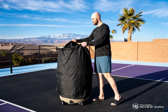 Ice Barrel Matthew Taking off UV Cover