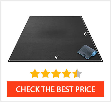 BalanceFrom Heavy Duty Thick Real Rubber Mat Exercise Equipment Floor Mat