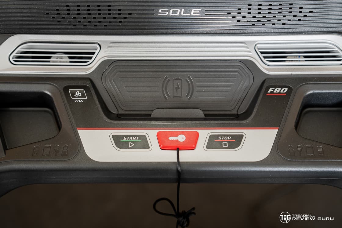 Sole F80 Treadmill Charging Pad and Storage