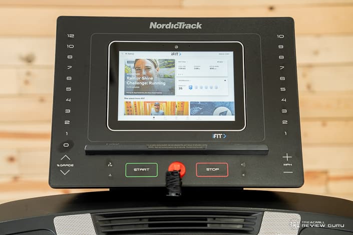 NordicTrack EXP 10i Treadmill Console Layout