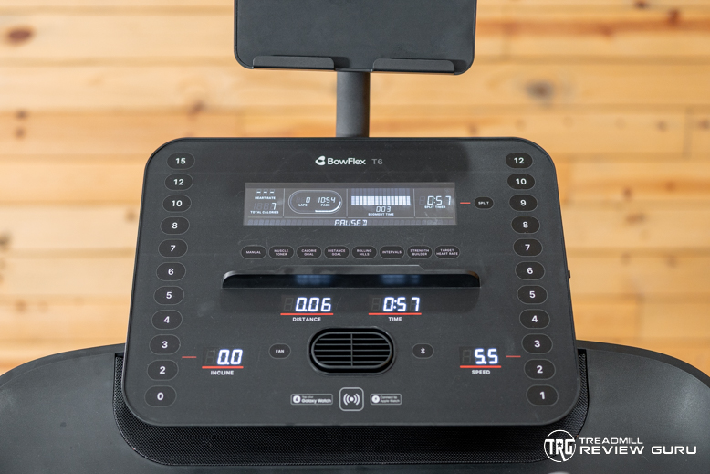 Bowflex T6 - Console Screen