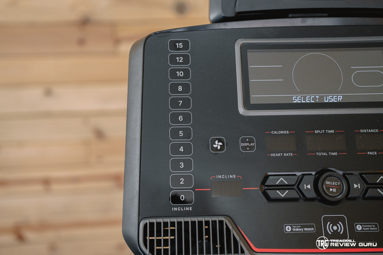 Bowflex T9 Treadmill Buttons