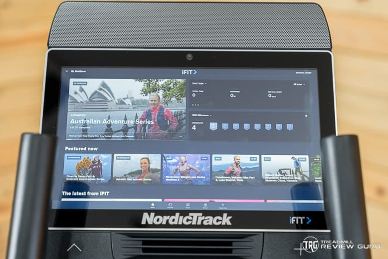 NordicTrack AirGlide 14i iFIT Menu