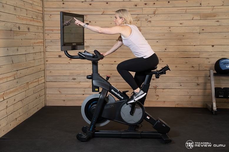NordicTrack S27i woman riding