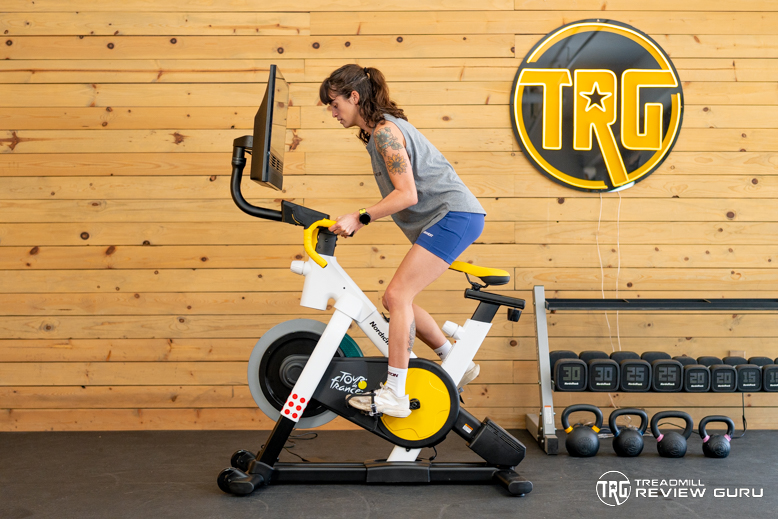 NordicTrack Tour de France Bike - action incline