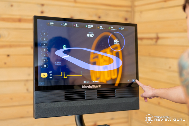 NordicTrack Tour de France Bike - manual screen